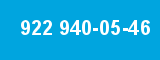 922 940-05-46 922 940-05-46